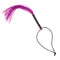 kink mini fouet en silicone avec 6 billes violes 26 cm
