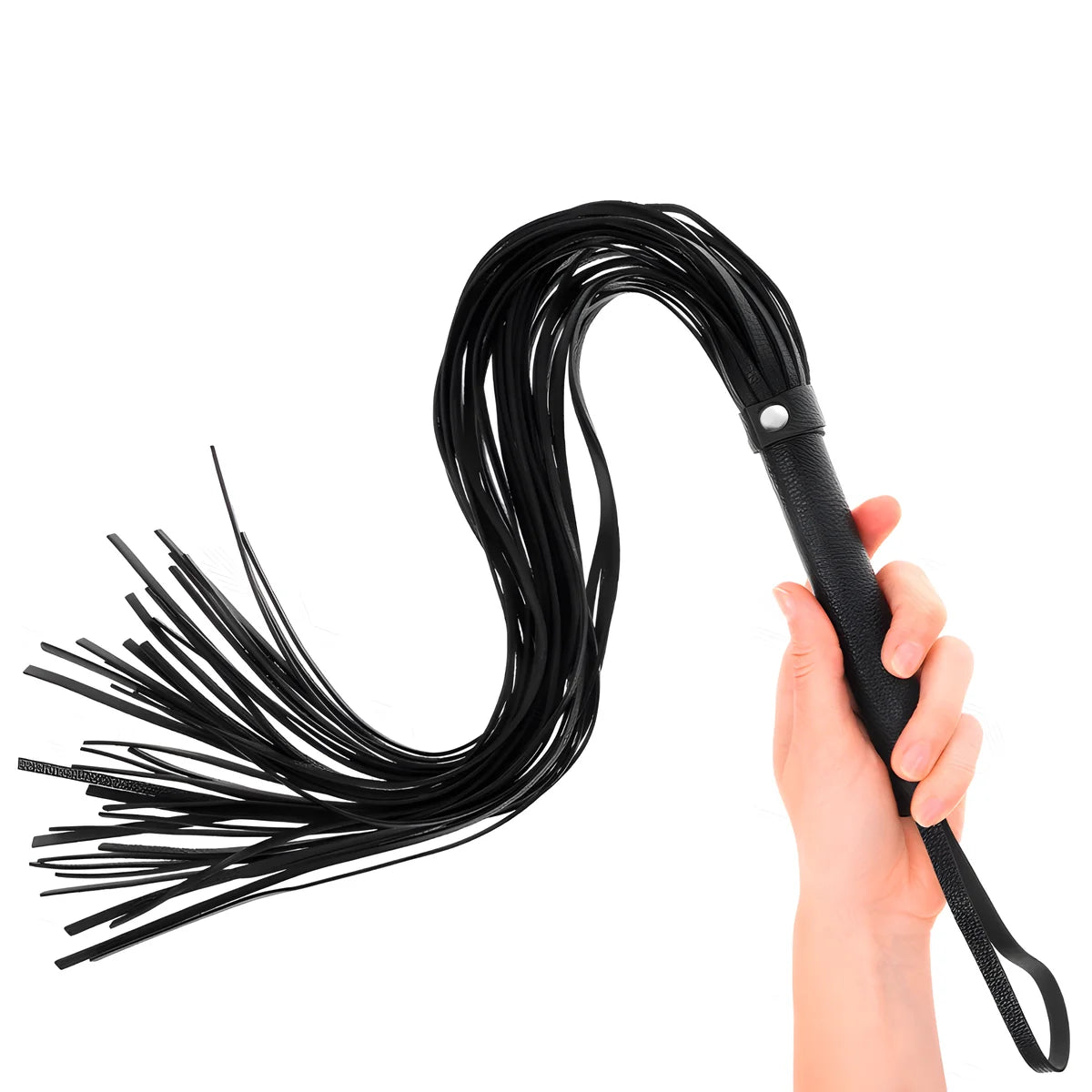 kink fouet pvc souple noir 70 cm