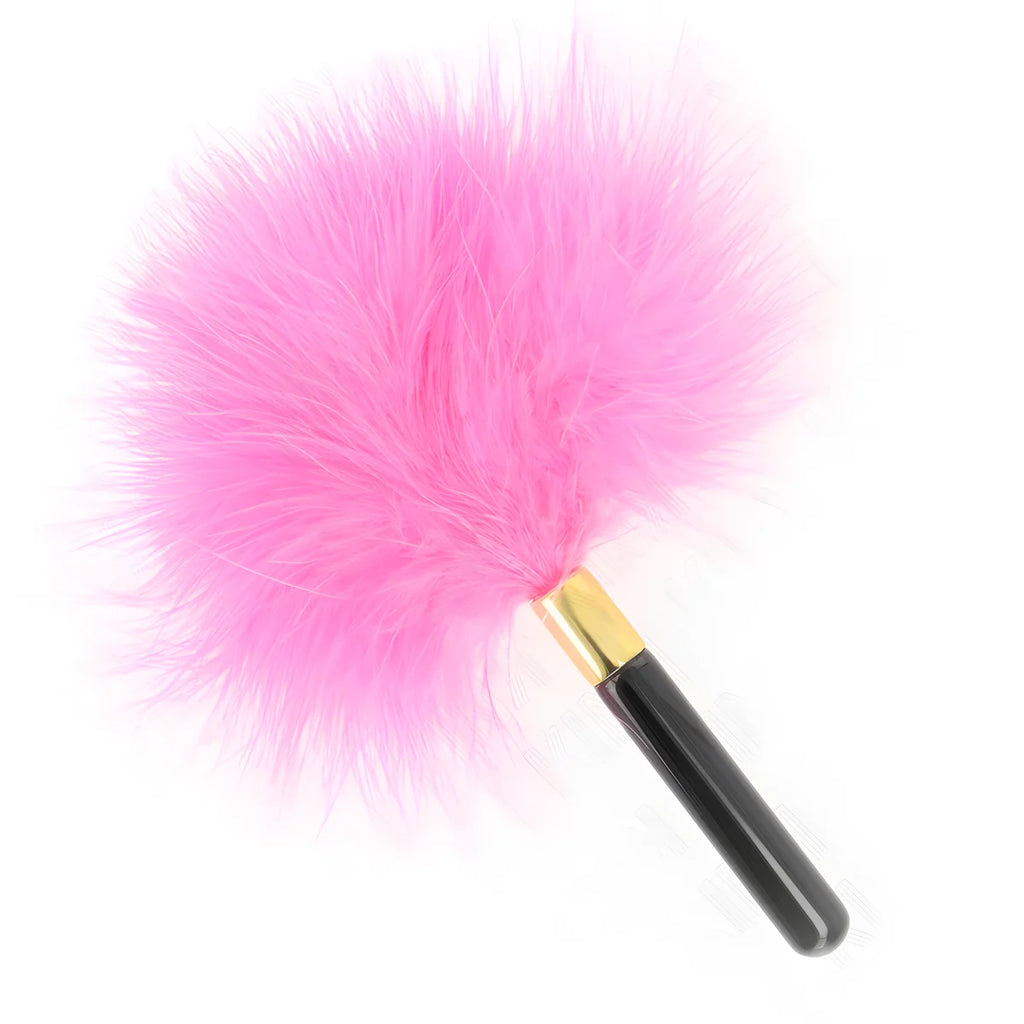 kink plumes tickle en metal dore fuchsia 18 cm