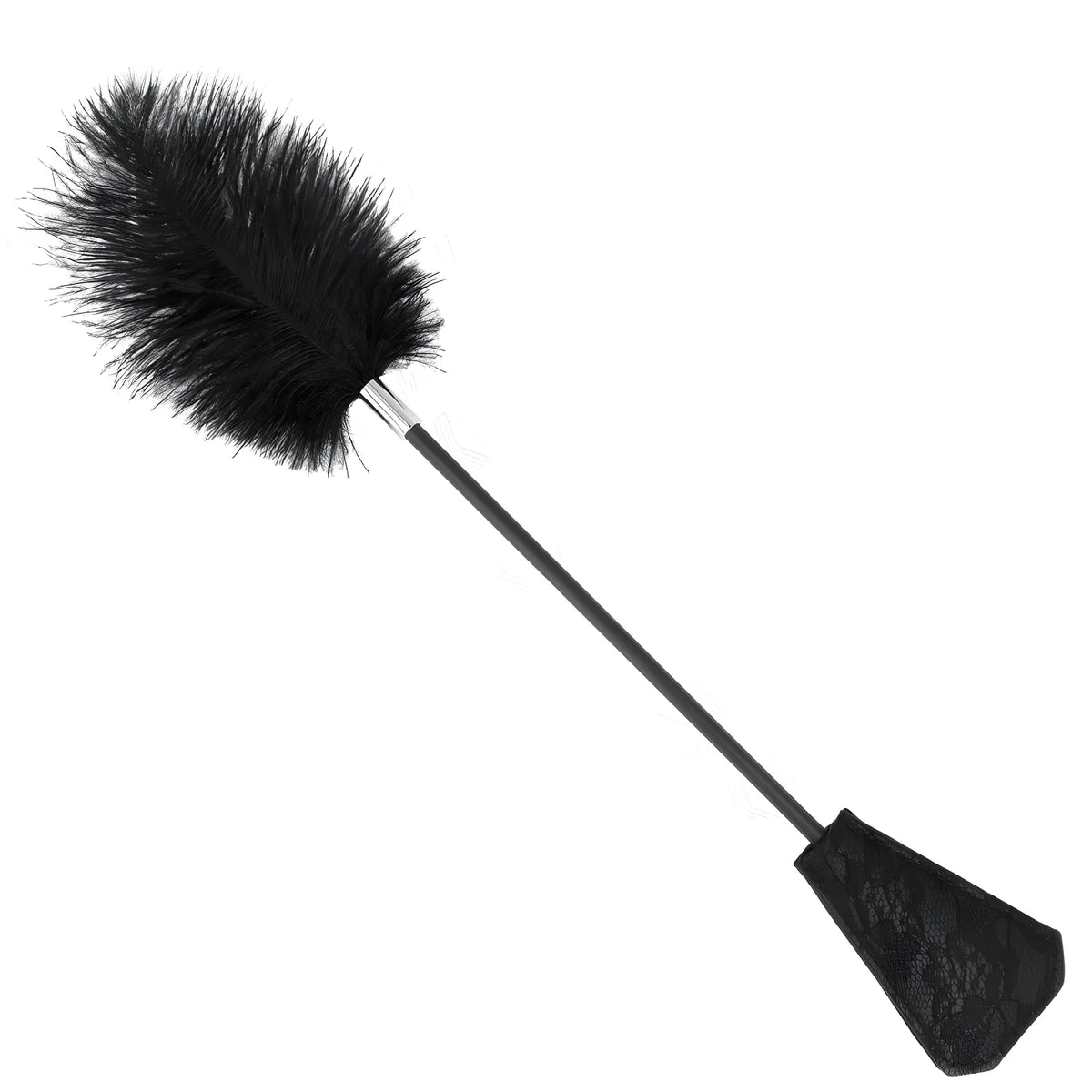 kink plumes dautruche pour tickle avec palette dentelle 56 cm