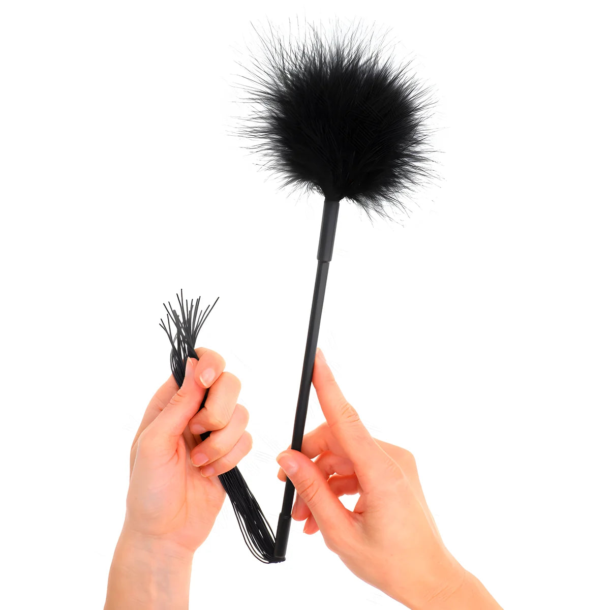 kink fouet en silicone avec plumes pour chatouiller 47 cm