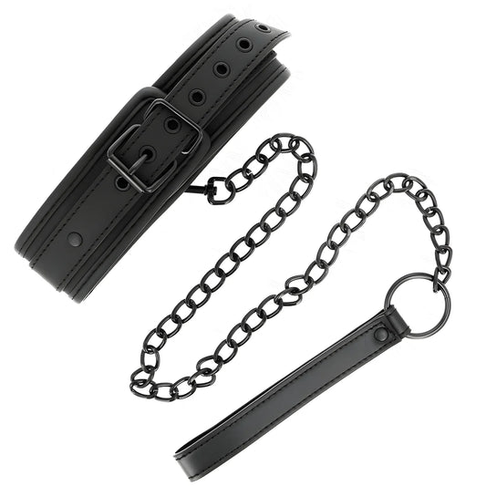 kink collier de bondage en neoprene modele 1 avec ceinture 78 cm reglable 37 5 x 49 5 cm