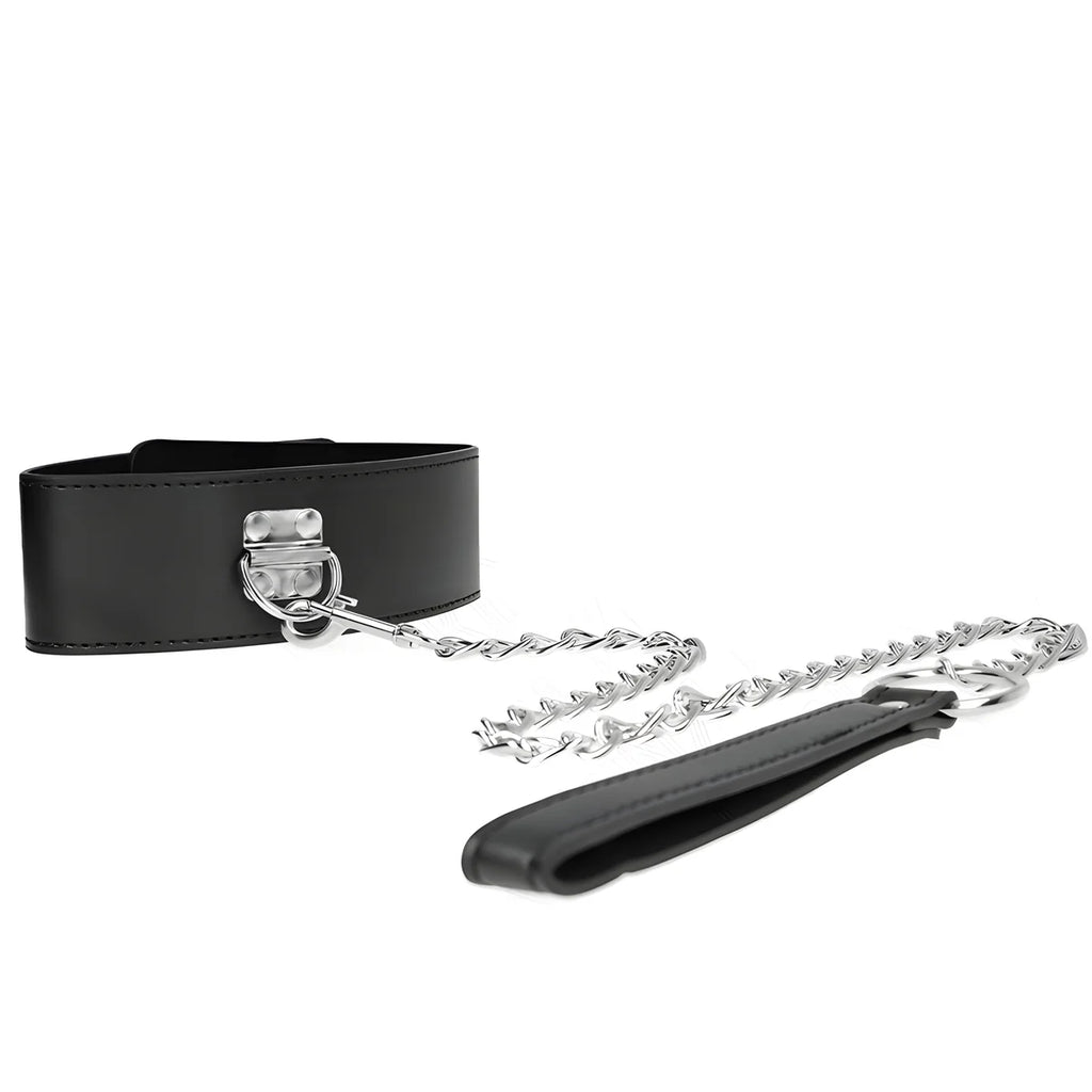 Collier large à sangle ceinture ajustable — détail design