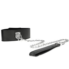 Collier large à sangle ceinture ajustable — détail design