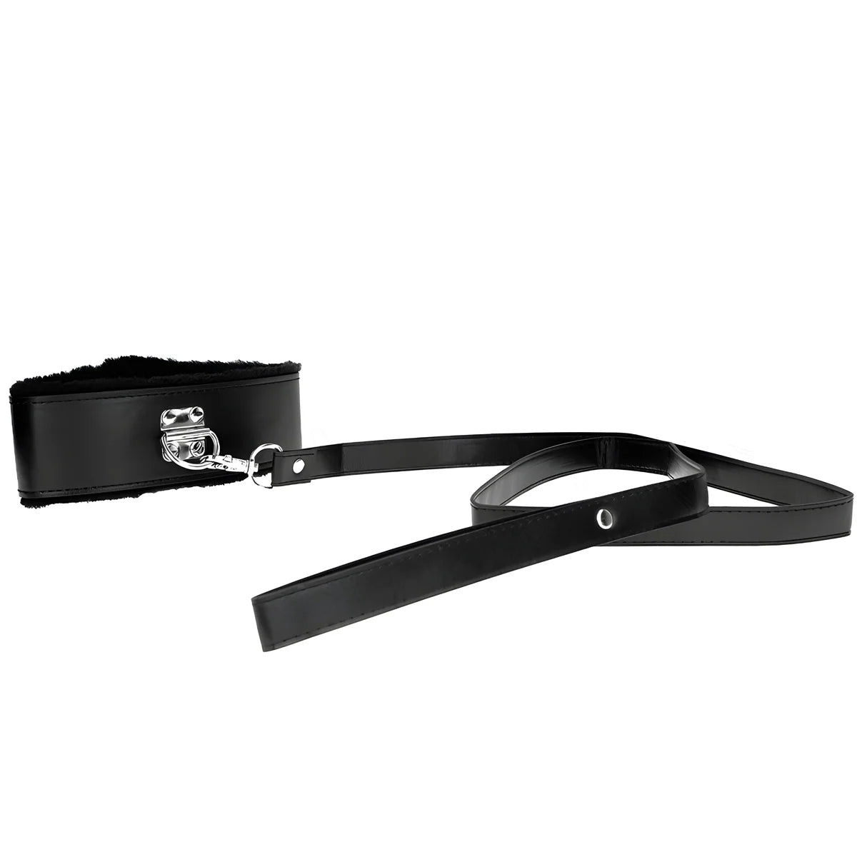 kink collier avec laisse 116 cm avec clous argentes modele 4 noir ajustable 40 48 cm x 6 cm