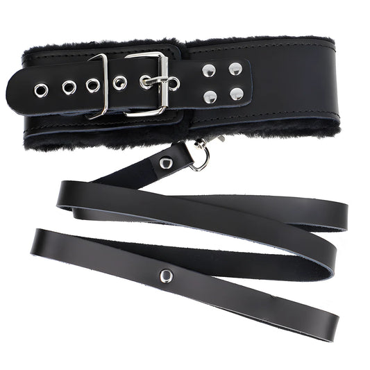 kink collier avec ceinture 116 cm avec bracelet en cuir noir ajustable 40 48 cm x 6 cm