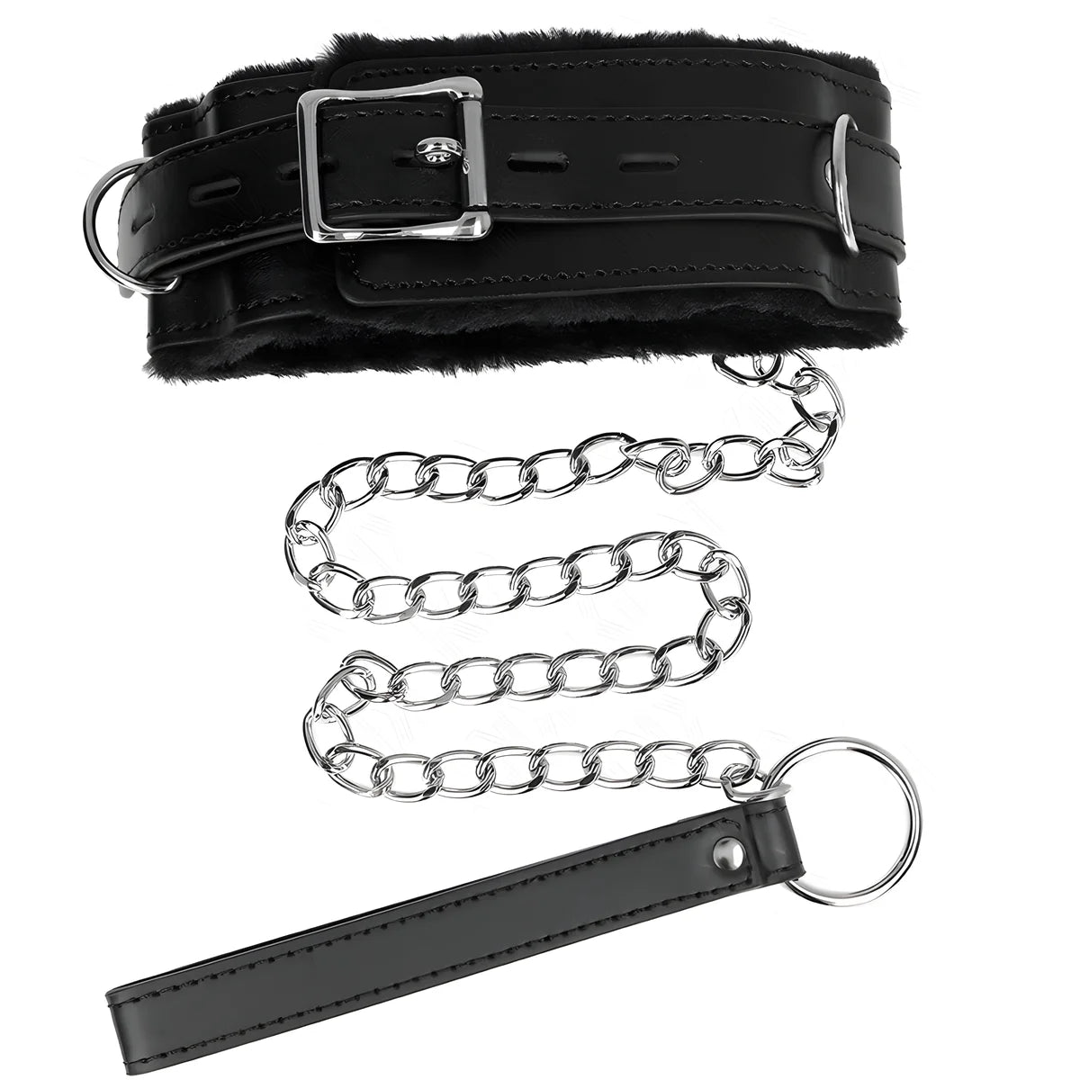 kink collier avec laisse 65 cm avec restrictions noir 36 42 cm x 5 5 cm