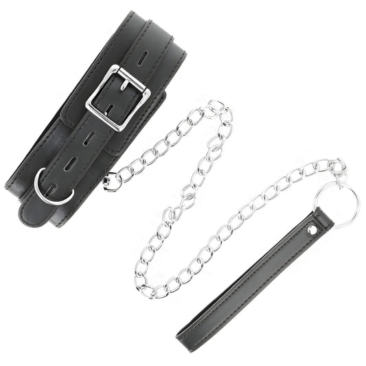 kink collier avec ceinture 65 cm avec sangle noir 54 x 4 5 cm