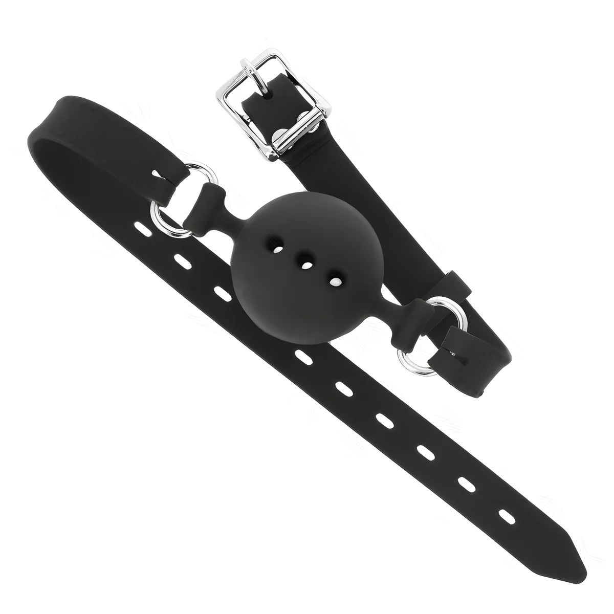 kink baton entierement silicone 55 x 2 cm avec boule 4 5 cm taille m noir ajustable 35 51 cm