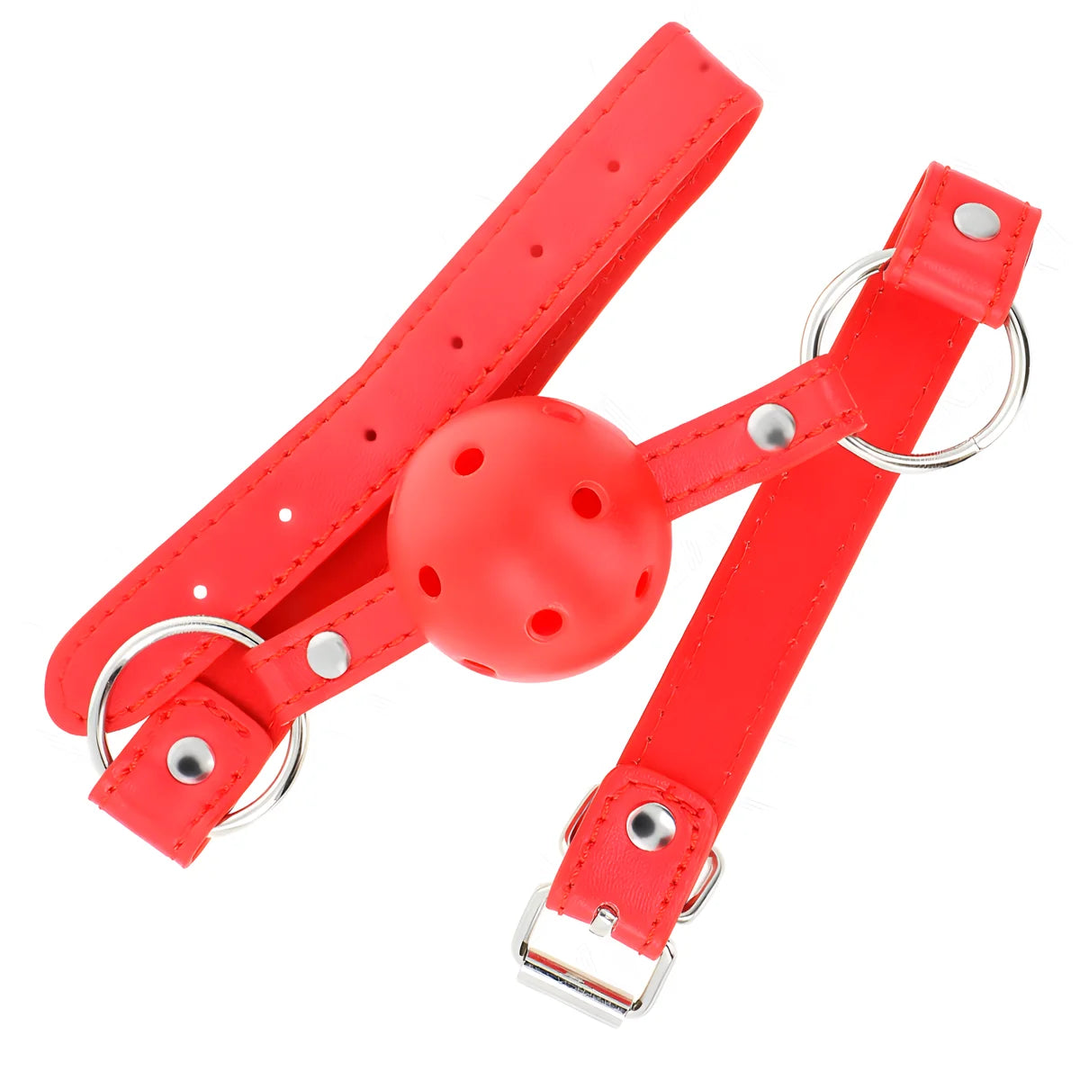 kink baton respirant 4 cm avec double rivet modele 1 rouge 62 5 x 2 5 cm reglable 42 58 cm