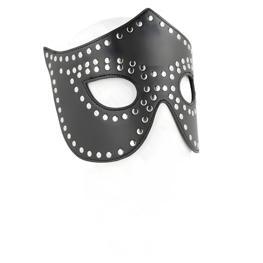kink masque en cuirette a rivets modele 2 30 x 12 cm