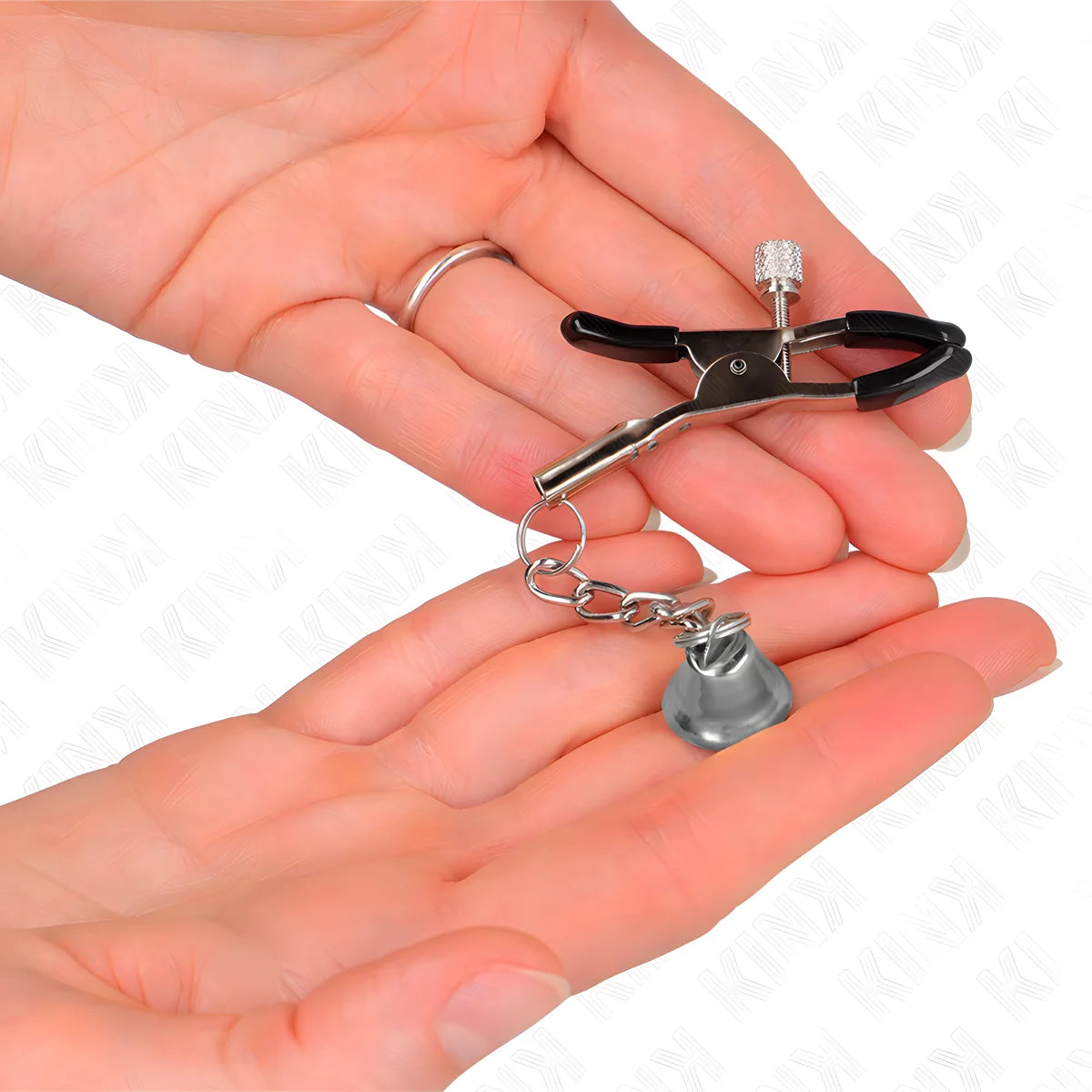 kink pinces a teleton pendentif cloche argent 6 cm