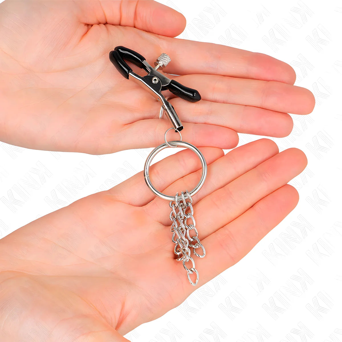 kink pince a meton o ring et petite chaine argent 6 cm