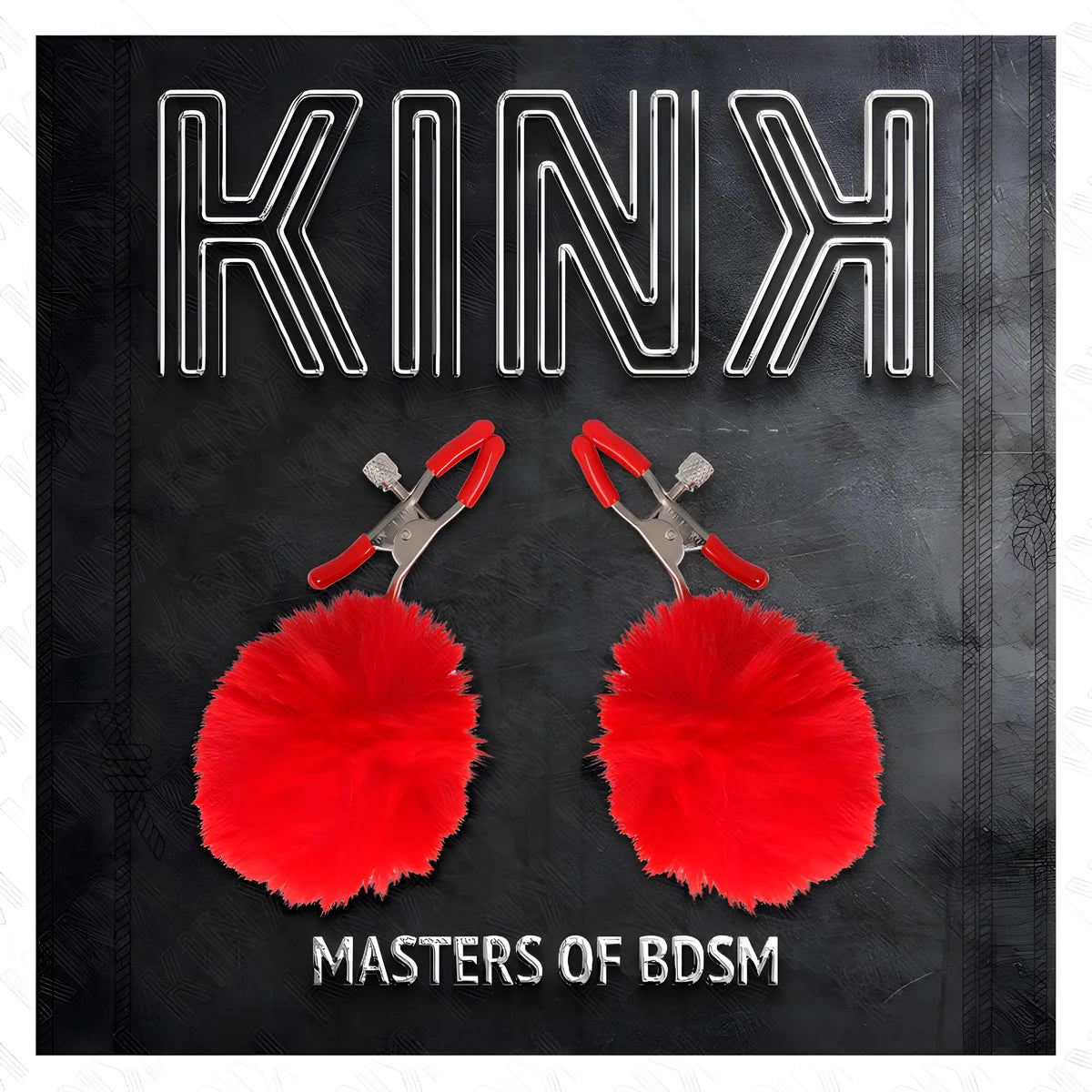 kink pince a meton boule fausse fourrure rouge 6 cm