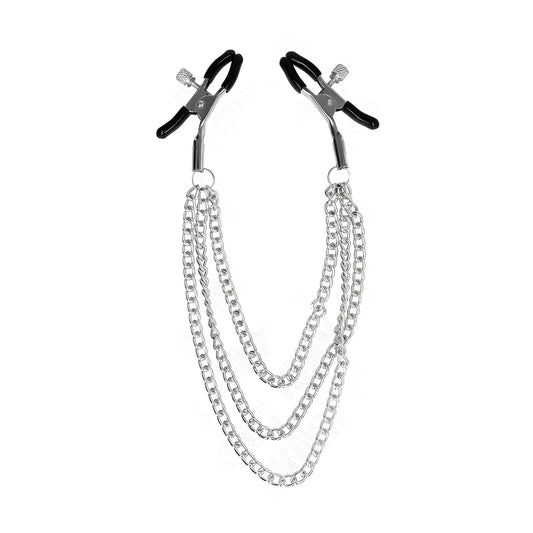 kink pinces a metelier avec 3 chaines argent 20 23 28 cm