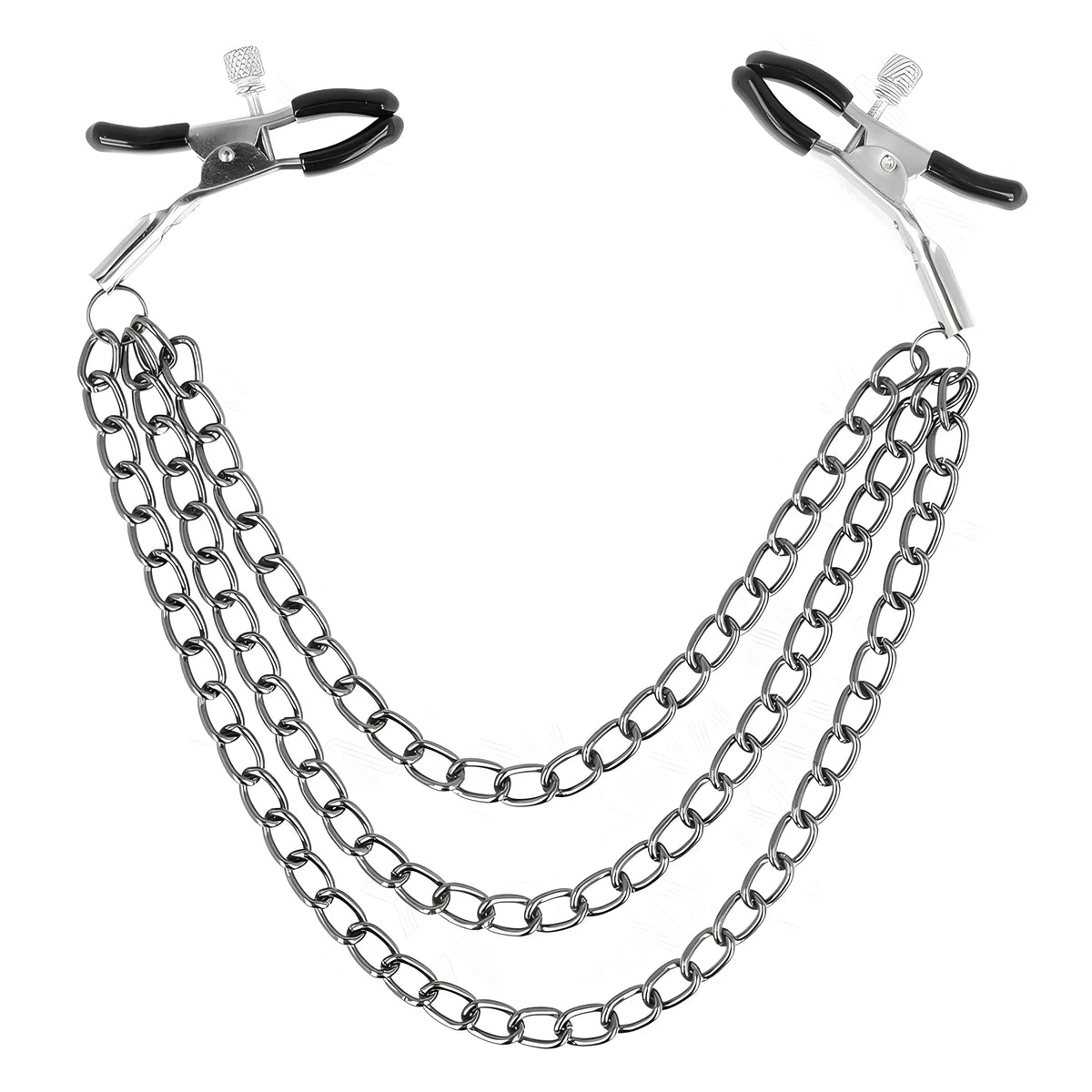 kink pinces a metelier avec 3 chaines noires 20 23 28 cm