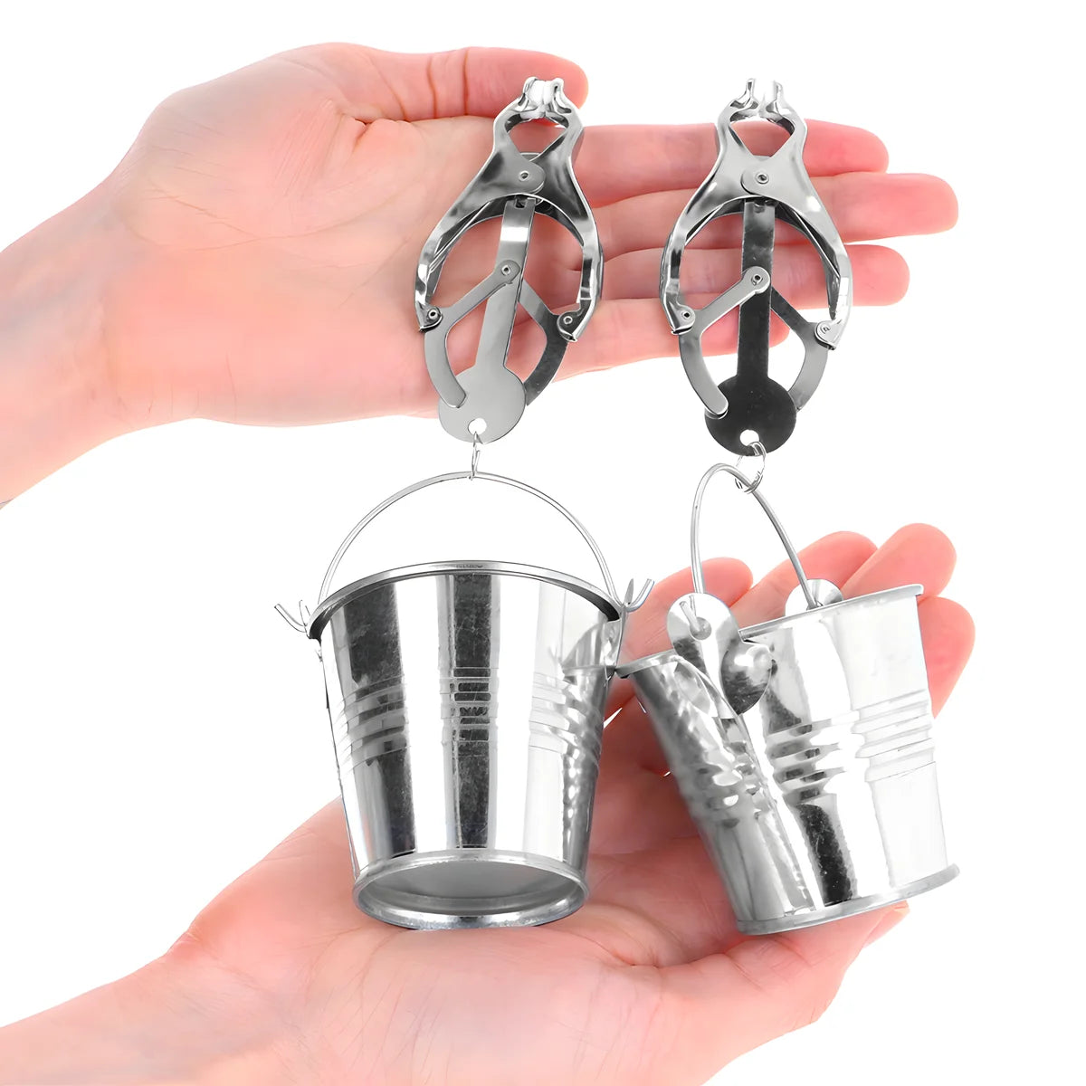 kink pinces a seins trefle japonais avec seau argent