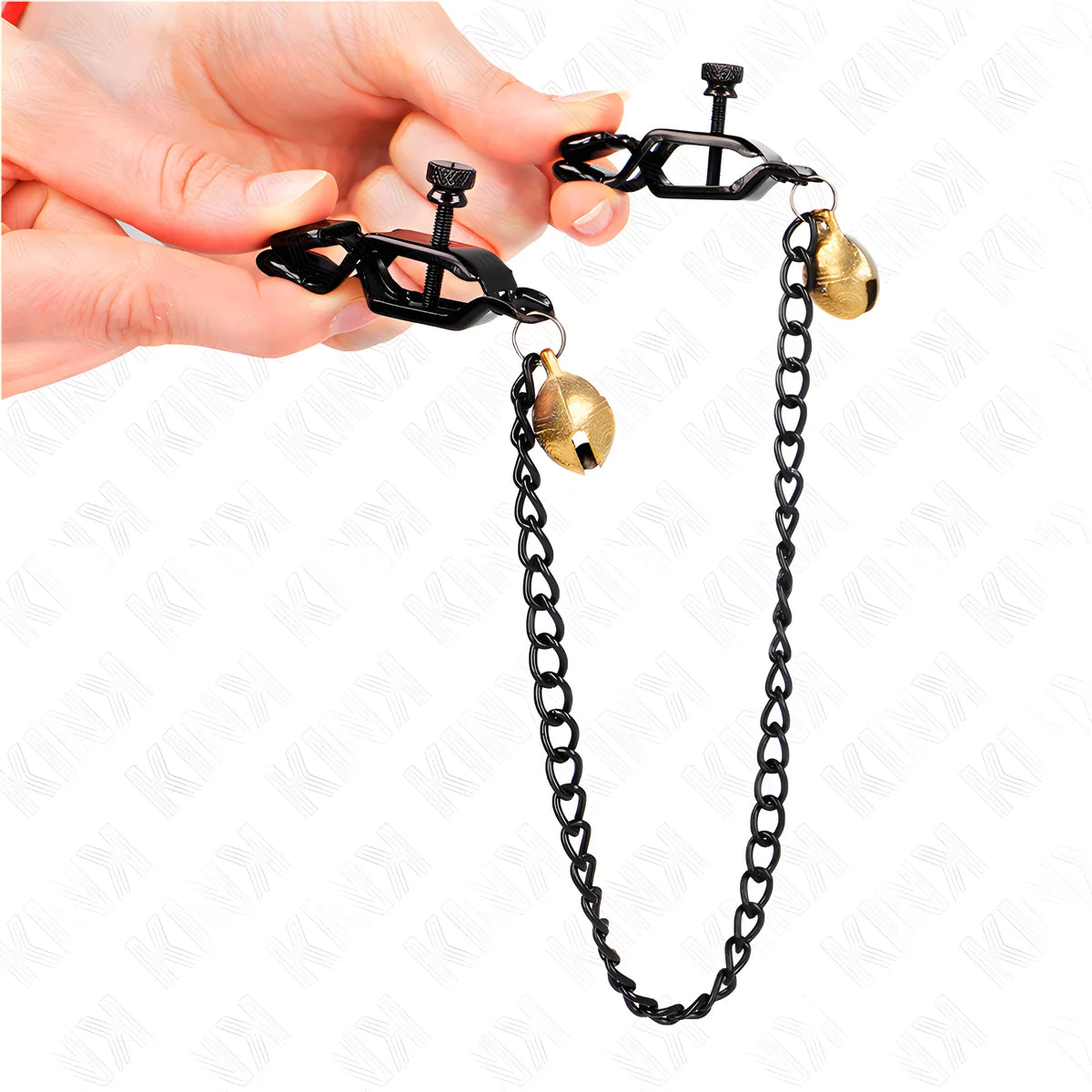 kink pinces a meton chaine plate et cloche argent 30 cm