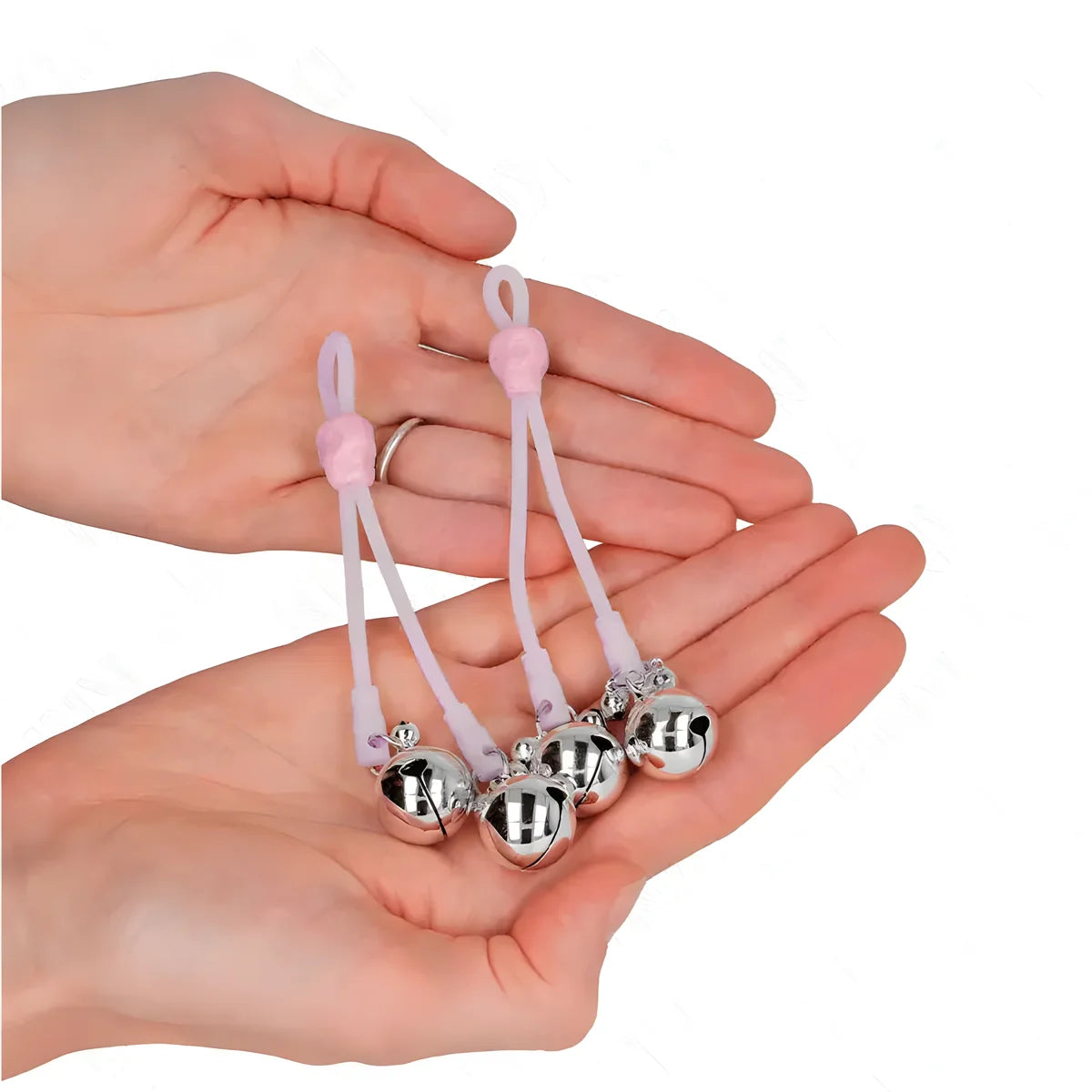 kink pinces a telepin lumineuses crane avec anneau cloches reglables rose argent