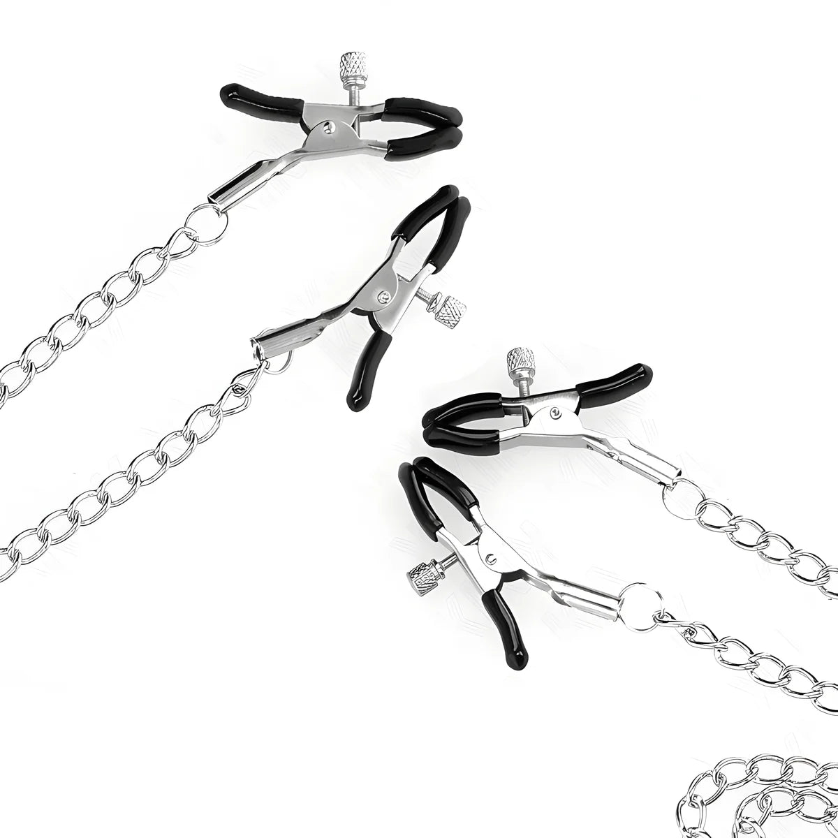 kink 4 pinces a matelons et clito reglables argent