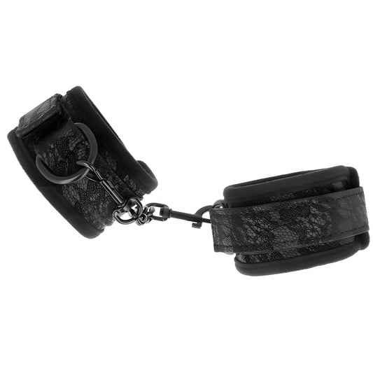 kink poignets recouverts de dentelle foncee neoprene ajustable noir 20 29 cm x 5 cm