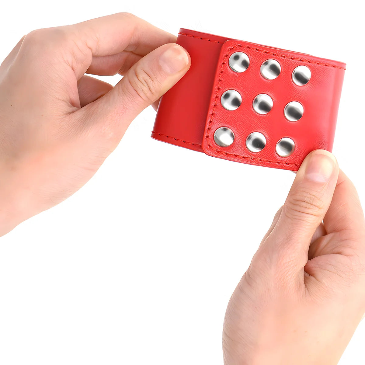 kink appui poignets avec bouton pression rouge reglable 19 24 cm x 5 5 cm