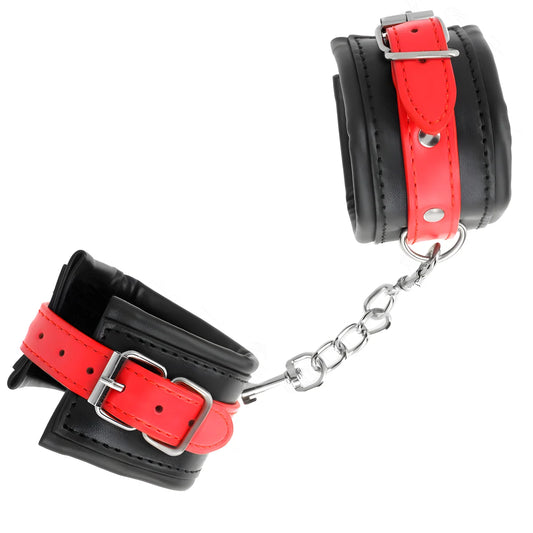 kink appui poignets noir avec ceinture rouge ajustable 17 28 cm x 6 cm