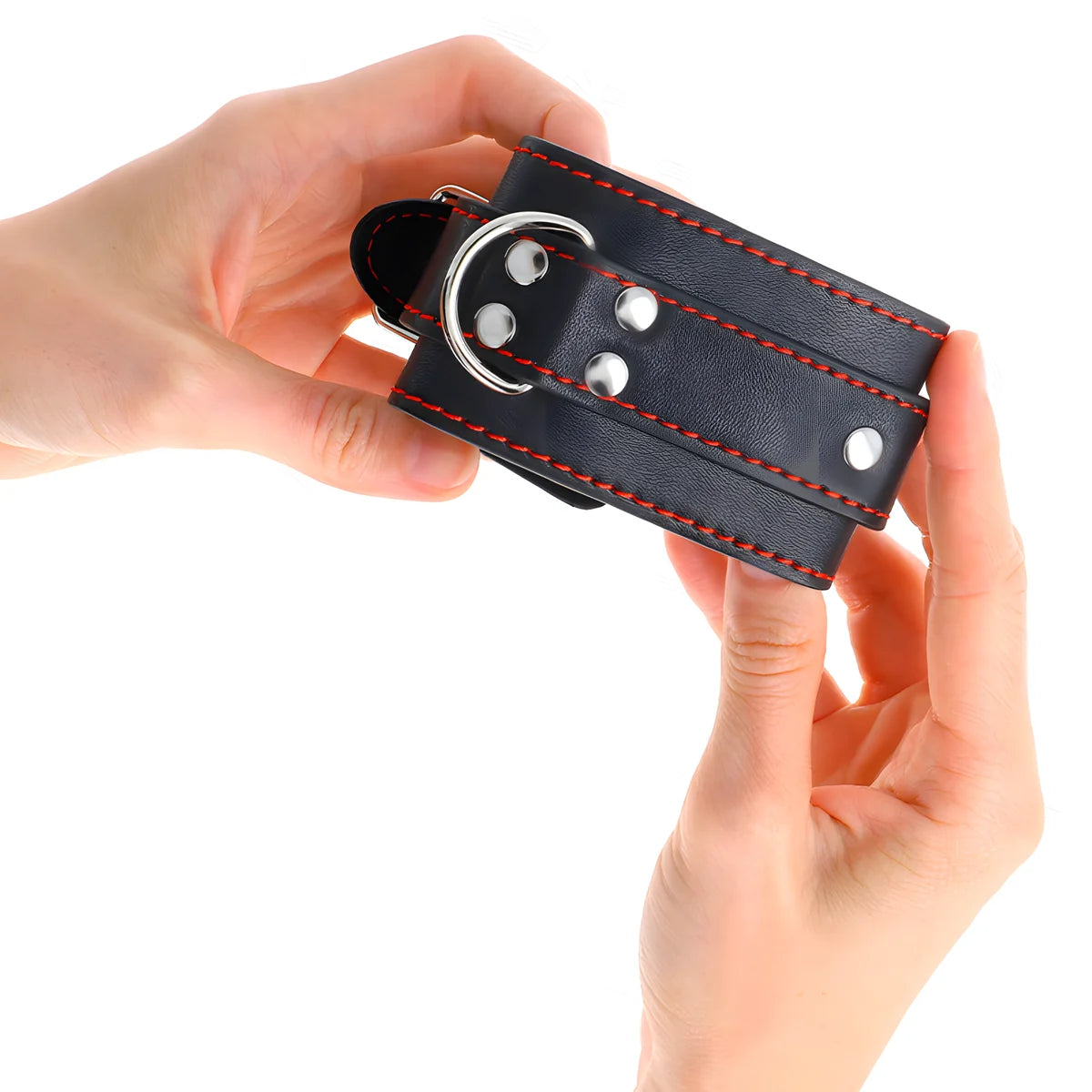 kink appui poignets noir avec doublure rouge reglable 20 28 cm x 5 5 cm