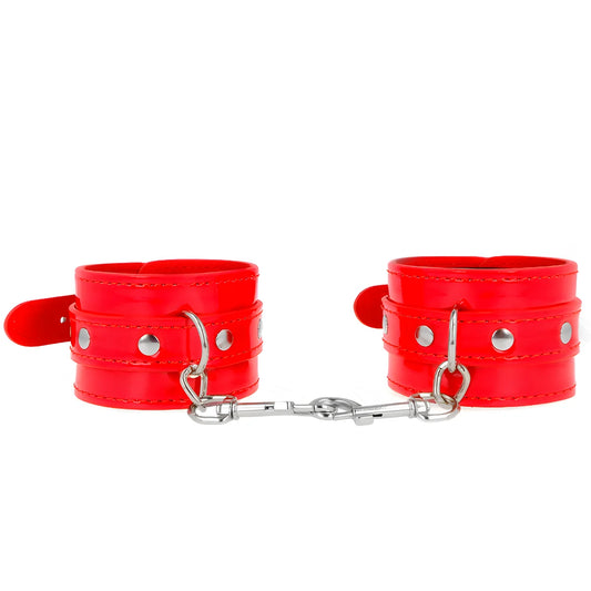 kink manchettes brillantes rouge ajustables 23 33 cm