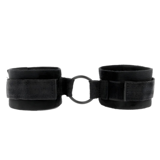 kink manchettes debutant fourrure 25 cm avec o ring 4 cm noir ajustable 15 25 cm
