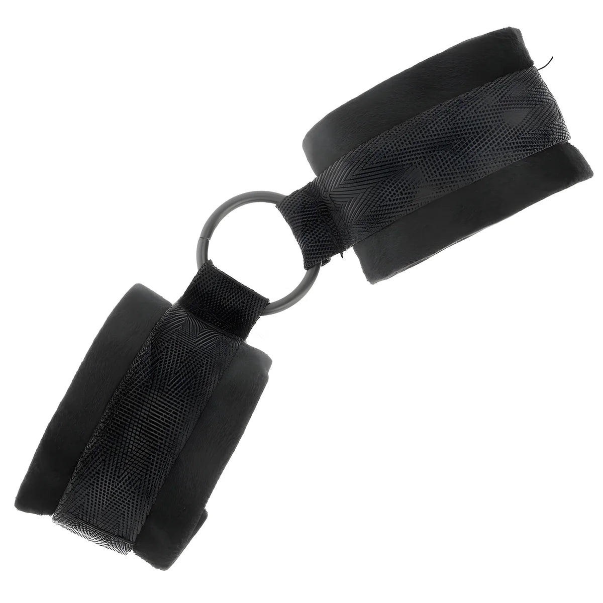 kink manchettes debutant fourrure 25 cm avec o ring 4 cm noir ajustable 15 25 cm