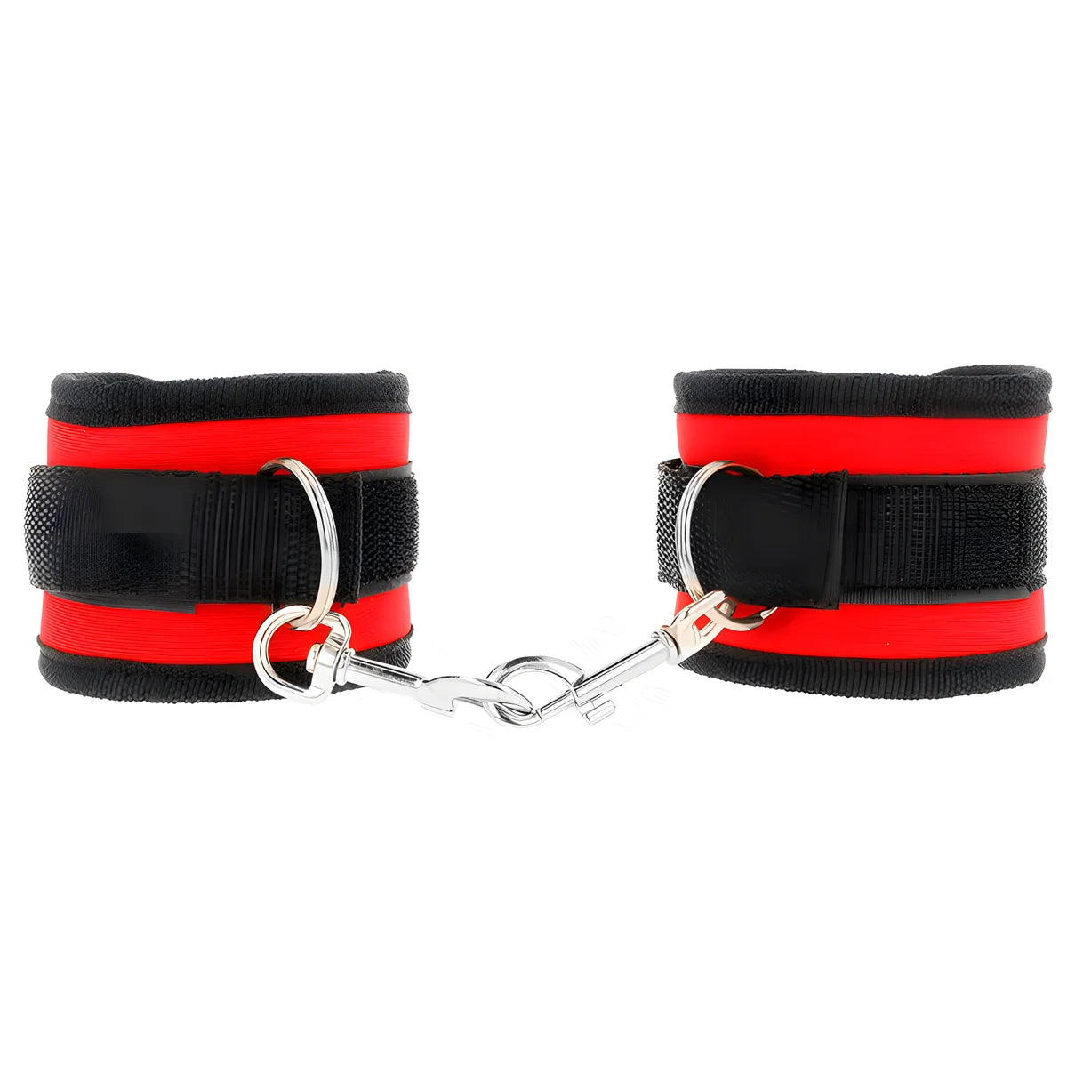 kink appareils poignets a crochet et boucle en nylon rouge noir modele 2 reglable 18 35 cm x 6 cm