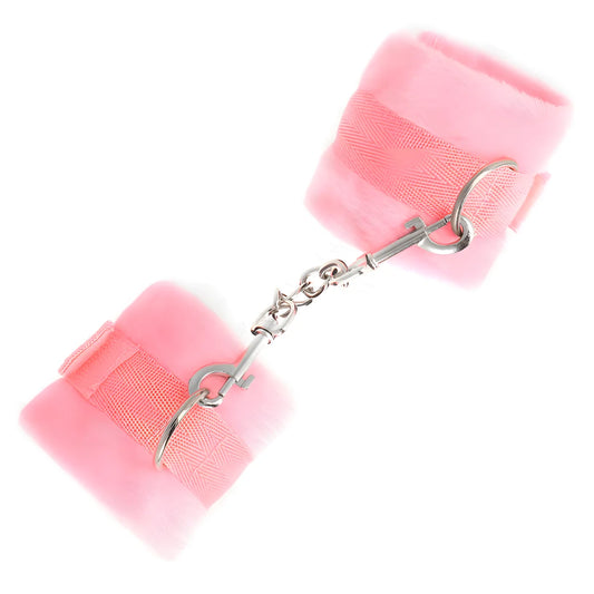 kink manchettes debutant en fourrure rose 30 x 7 cm