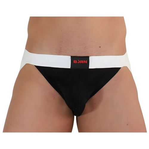 burn 004 jock noir brillant blanc s
