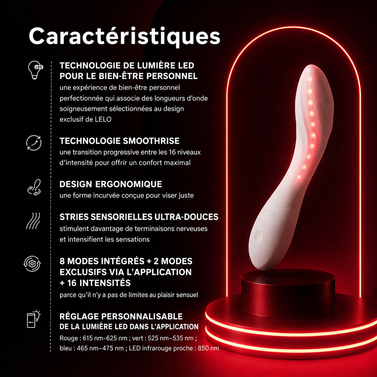 LELO INA Thrust Rabbit vibromasseur lapin silicone violet — comparatif dimensionnel