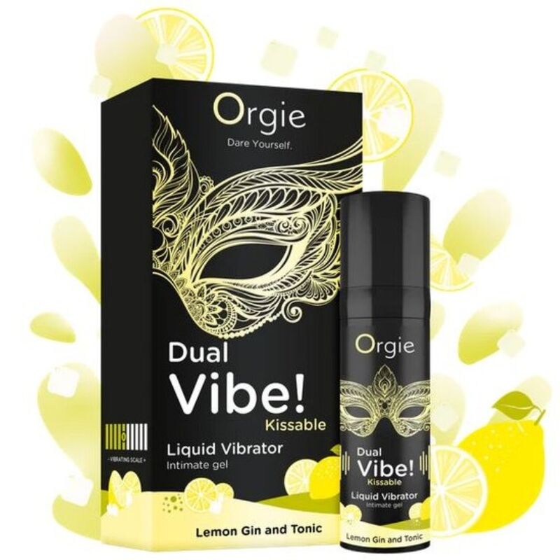 Gel stimulant gourmand Orgie Dual Vibe Lemon Gin Tonic 15 ml — vue 3