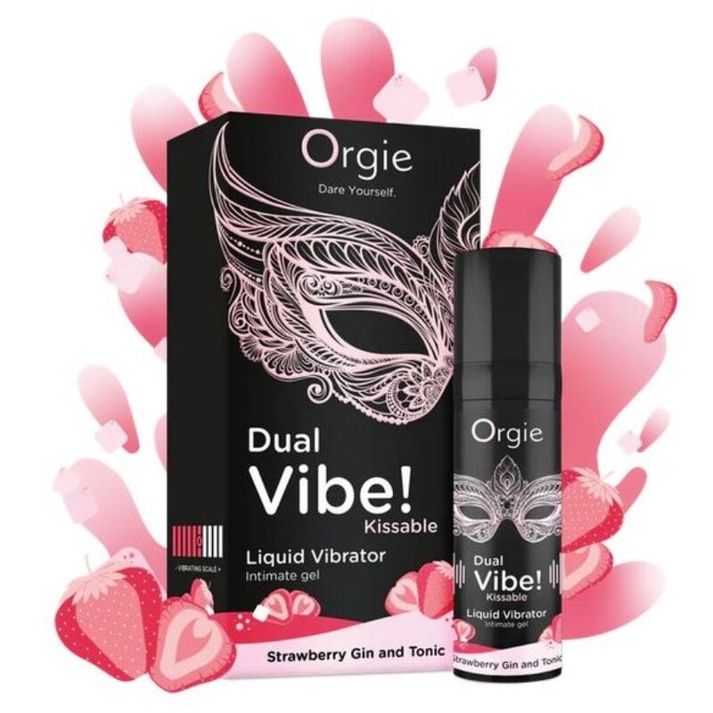 Gel stimulant gourmand Orgie Dual Vibe Strawberry Gin Tonic 15 ml — vue 3