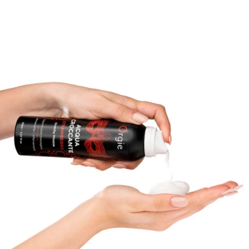 Mousse de massage crépitante Orgie Acqua Croccante Fraise 150 ml — vue 3