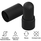 Masturbateur Arcwave Ghost réversible en silicone — Noir — vue 4