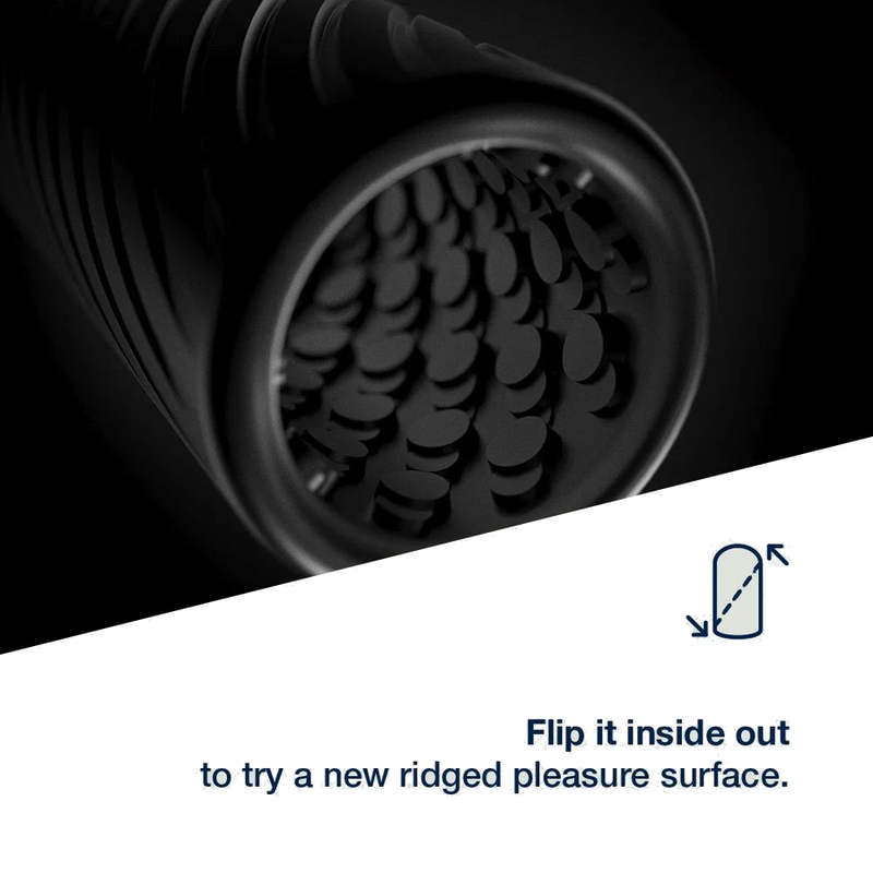 Masturbateur Arcwave Ghost réversible en silicone — Noir — vue 6