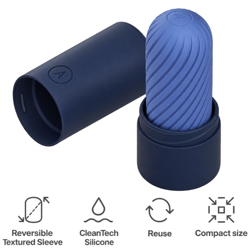 Masturbateur Arcwave Ghost réversible en silicone — Bleu — vue 3