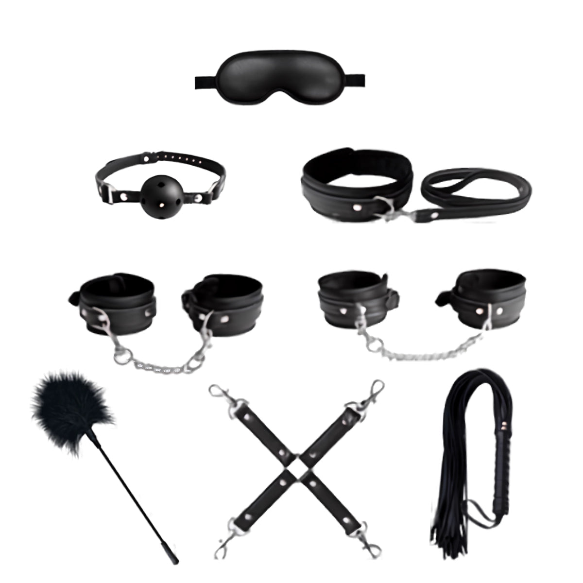 Kit Pretty Love BDSM 8 pièces noir