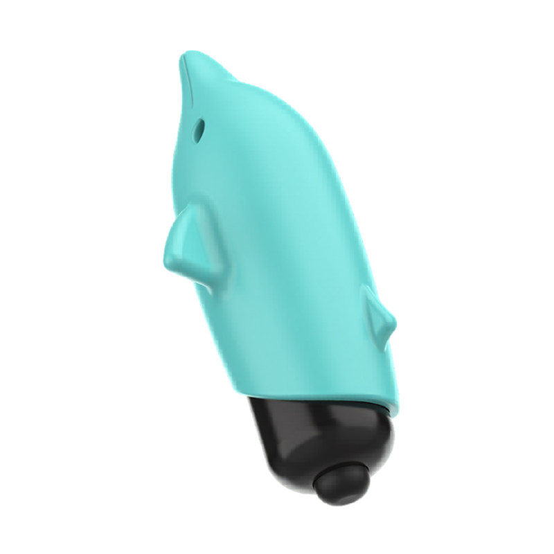 Mini vibromasseur clitoridien dauphin bleu