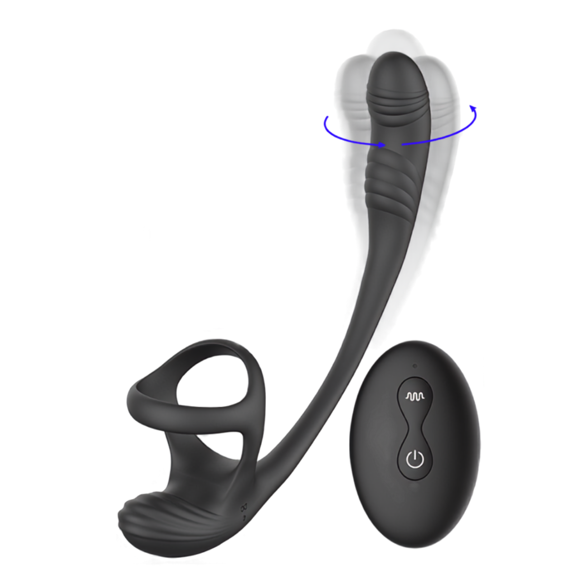 Plug anal Addicted Toys avec anneau et stimulateur de testicules
