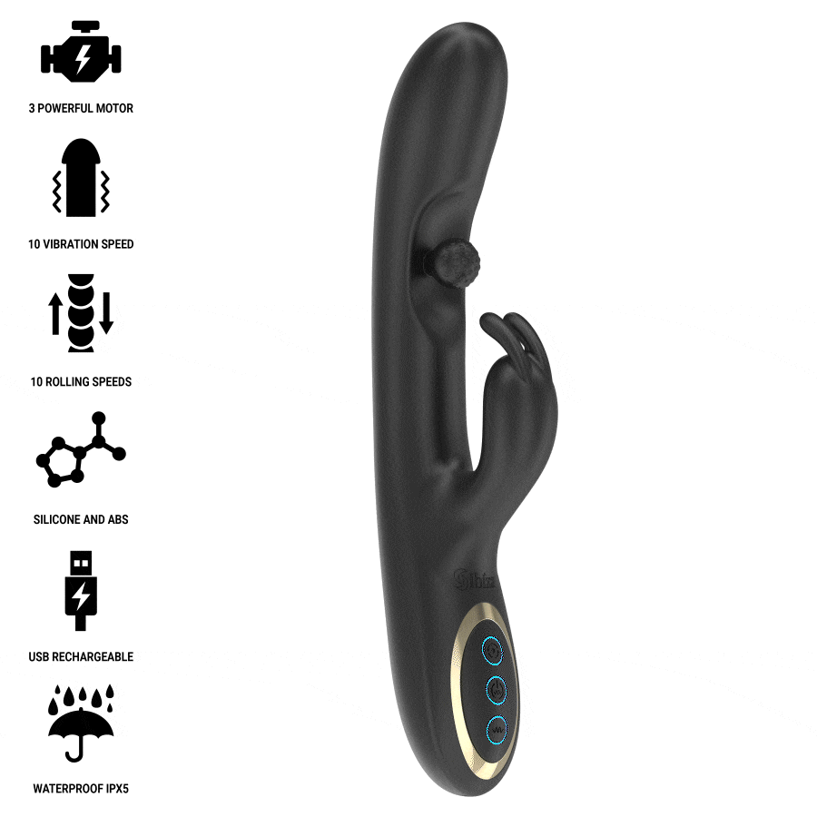 Vibromasseur lapin Ibiza Technology perles rotatives
