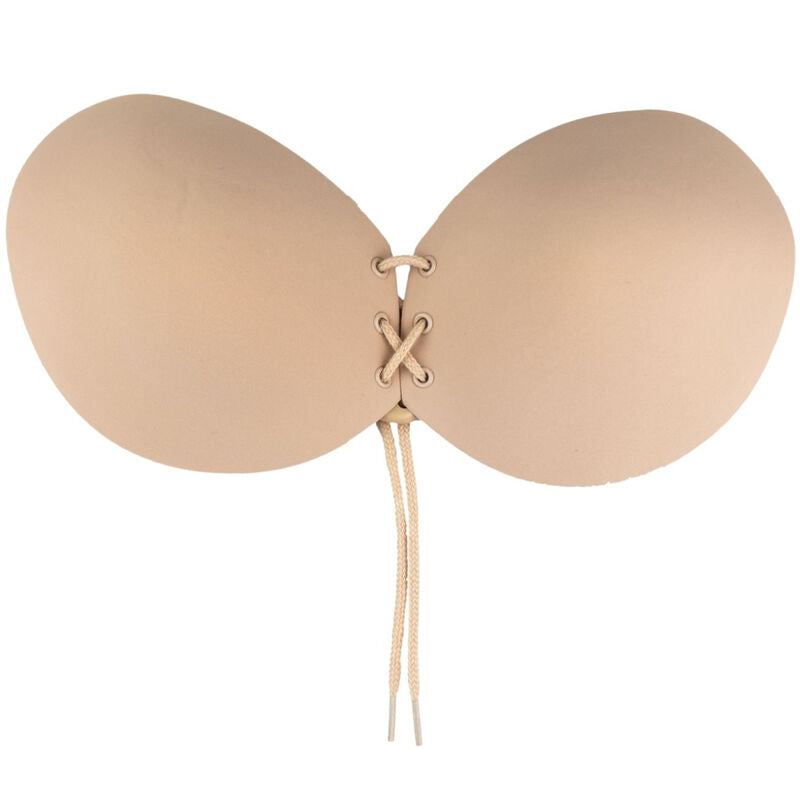Soutien-gorge adhésif sans bretelles effet décolleté — détail design