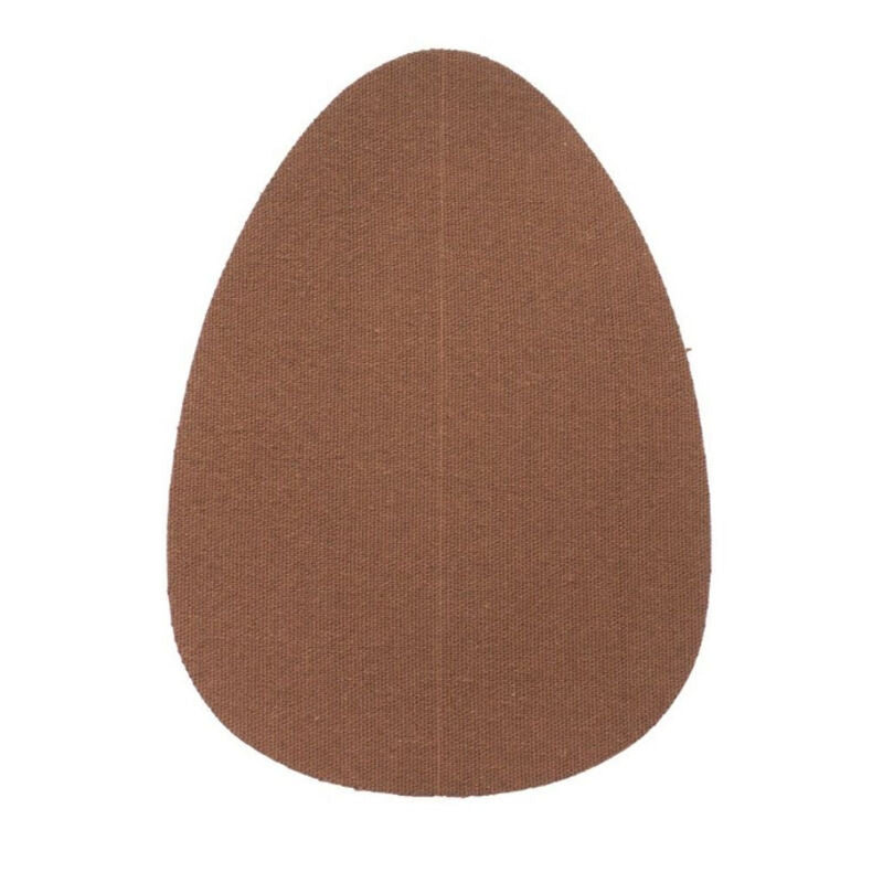 Coussinet de lifting des seins Bye Bra coloris marron presente seul de face, patch adhesif goutte en coton a couture centrale, accessoire reutilisable pour un soutien naturel sans bretelles