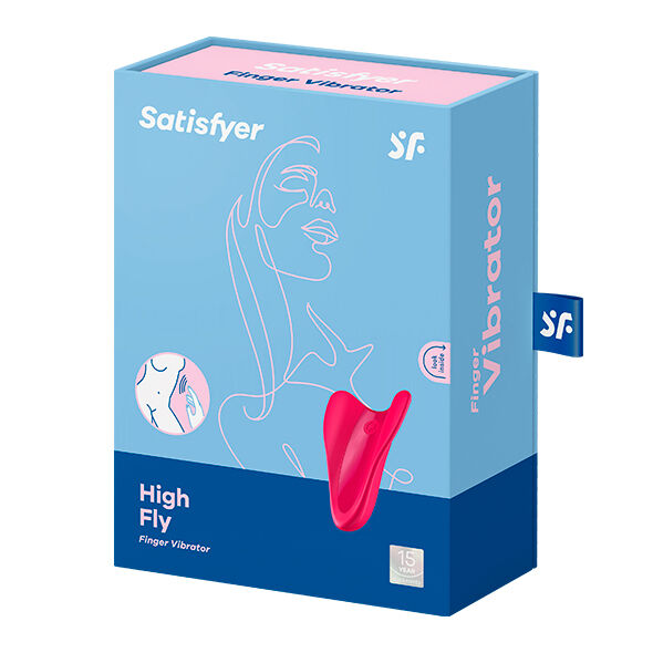 Vibrateur doigts High Fly silicone fuchsia — vue de dos