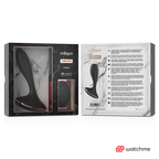 Emballage du plug anal Anbiguo Vernet ouvert, face marbre et verso avec notice, presentation du jeu anal vibrant fin compatible Watchme.