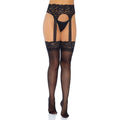 Bas jarretelles opaque dentelle Leg Avenue — vue principale